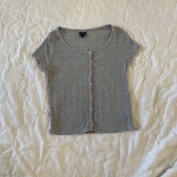 art class Gray Button Down Shirt for Kids - Picture 1 of 5